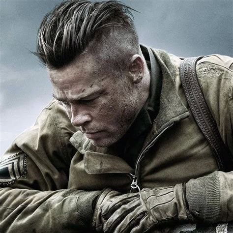 brad pitt fury haircut pics